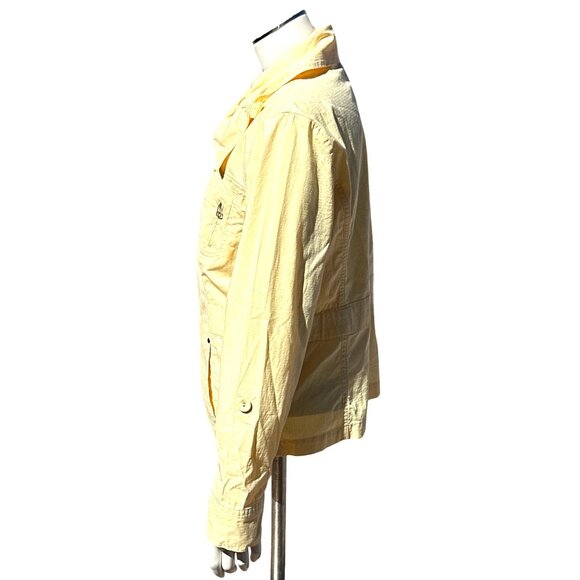 Chicos Yellow Lightweight Zip Up Jacket Casual Utility Style Travel Friendly - Picture 4 of 11